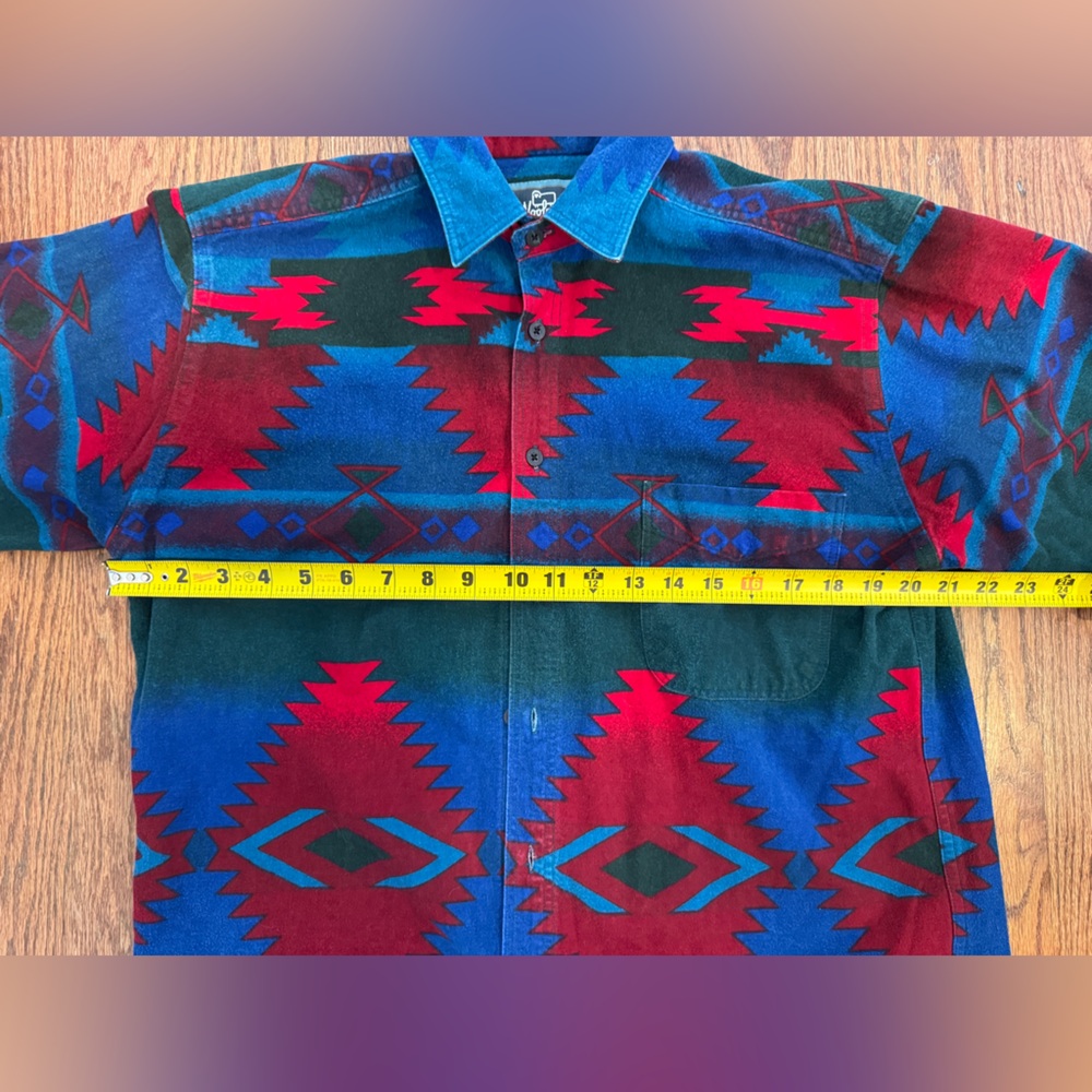 Woolrich Red and Blue Patterned Jacket - Aztec/ V… - image 2